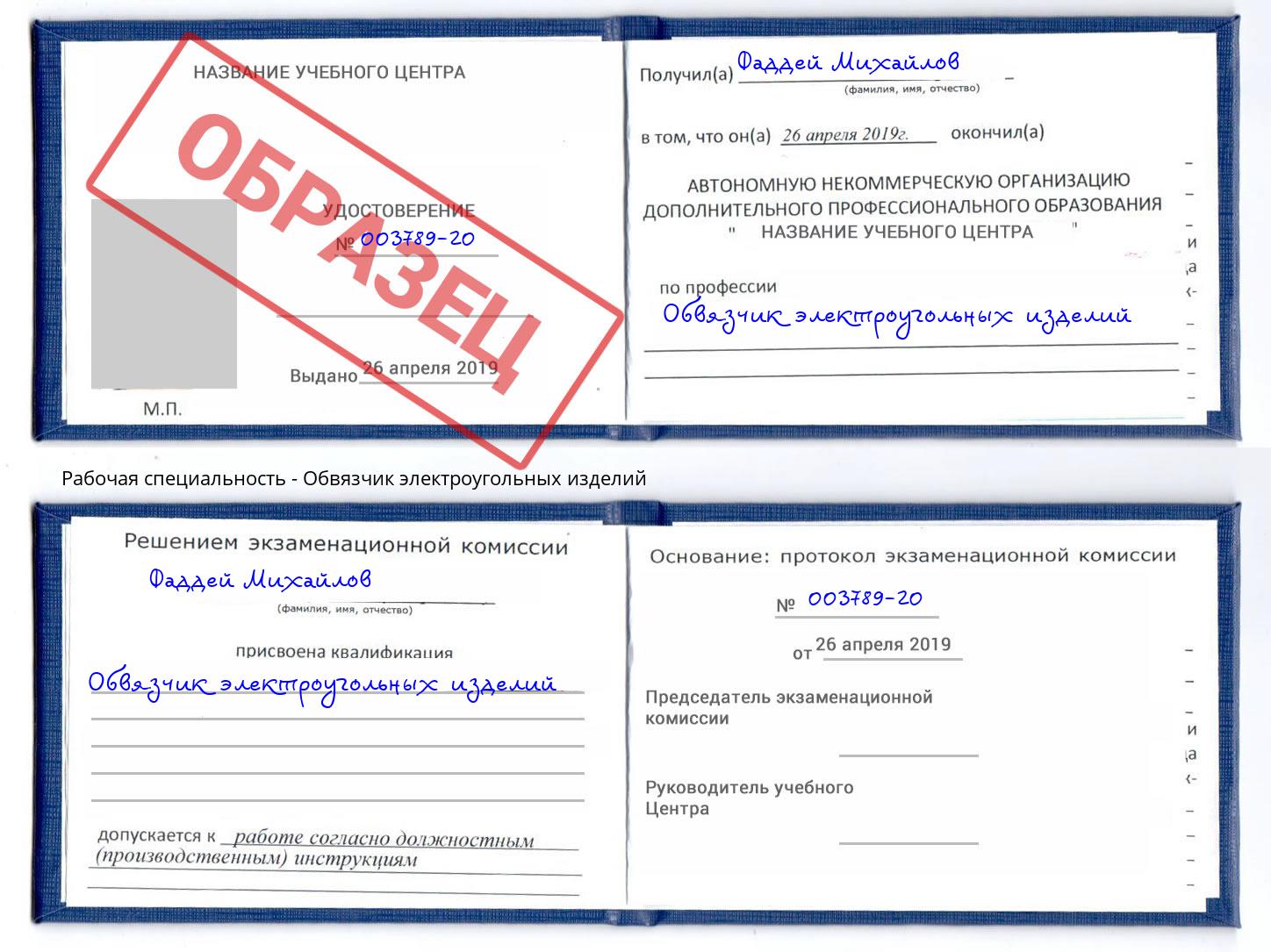 Обвязчик электроугольных изделий Кызыл