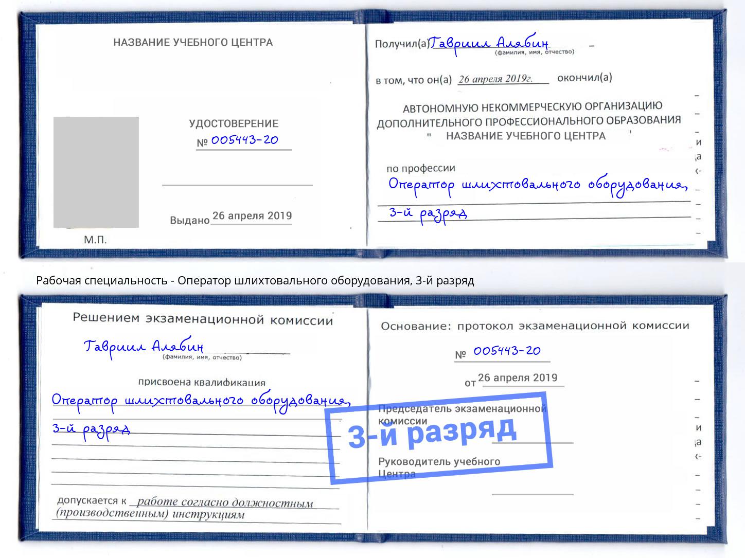 корочка 3-й разряд Оператор шлихтовального оборудования Кызыл